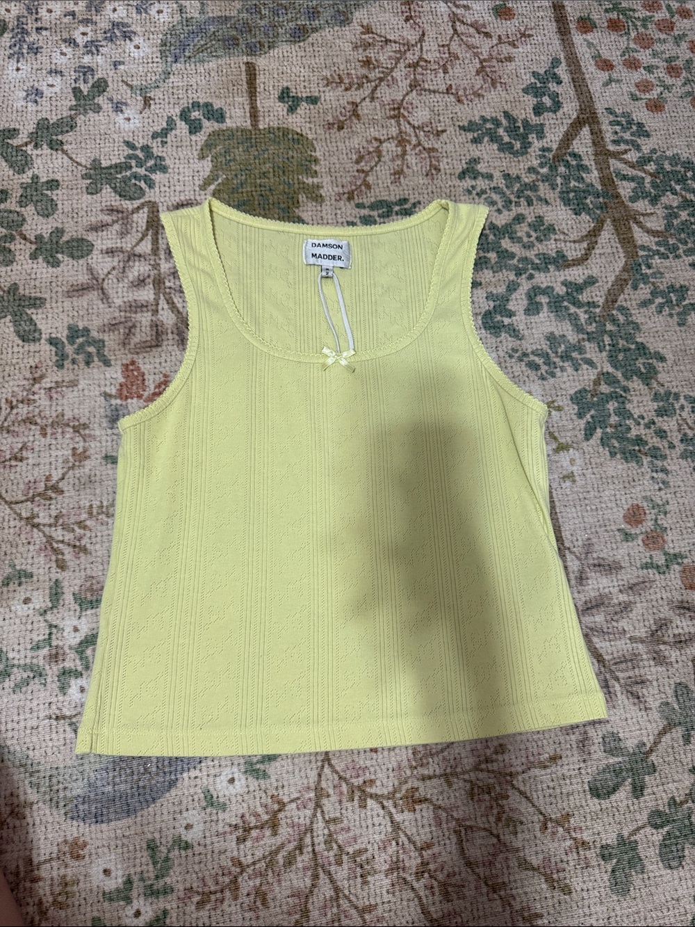 Damson Madder Yellow Knit Tank Top